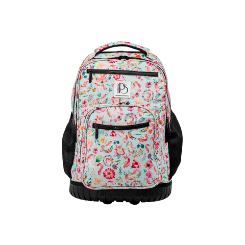 Patterned Trolley Backpack + Matching Lunch Bag