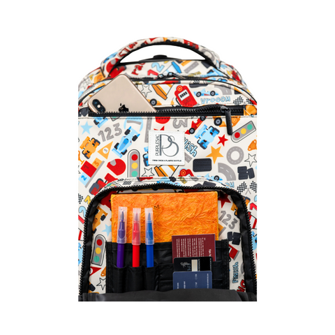 Patterned Trolley Backpack