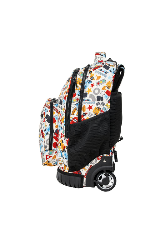 Patterned Trolley Backpack + Matching Lunch Bag