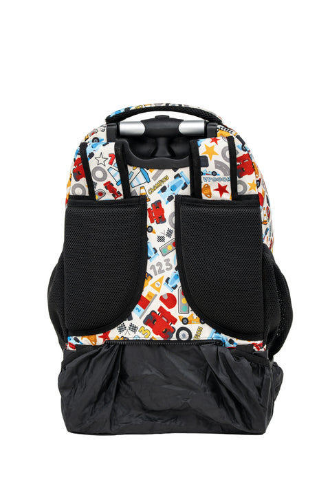 Patterned Trolley Backpack + Matching Lunch Bag