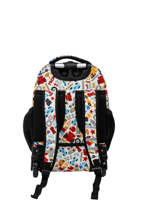 Patterned Trolley Backpack + Matching Lunch Bag