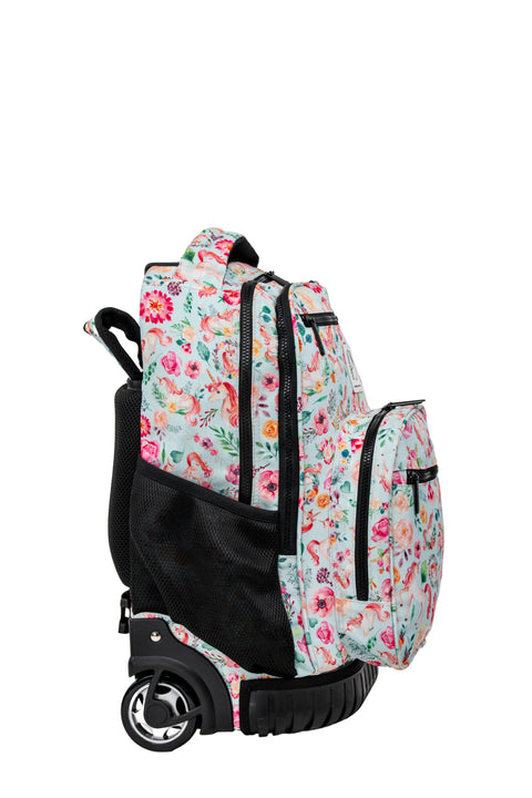 Patterned Trolley Backpack + Matching Lunch Bag