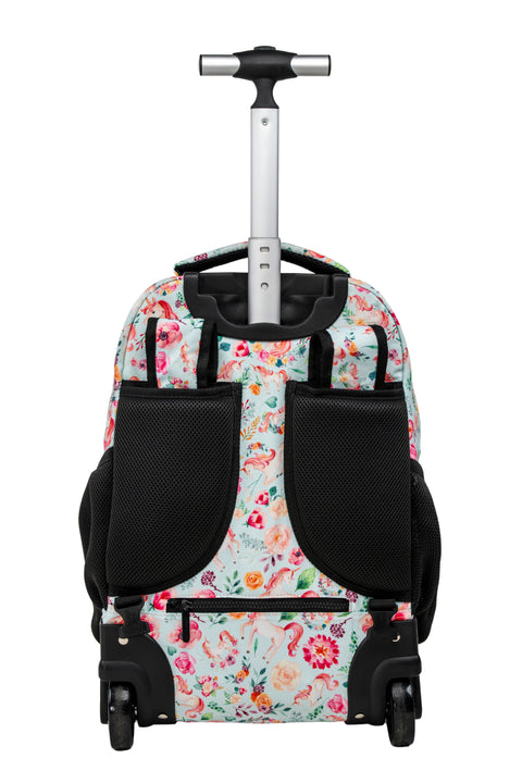 Patterned Trolley Backpack + Matching Lunch Bag