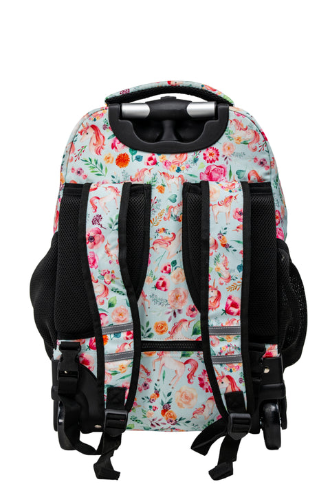 Patterned Trolley Backpack + Matching Lunch Bag