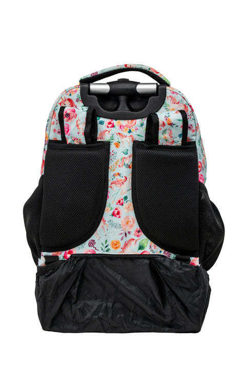 Patterned Trolley Backpack + Matching Lunch Bag