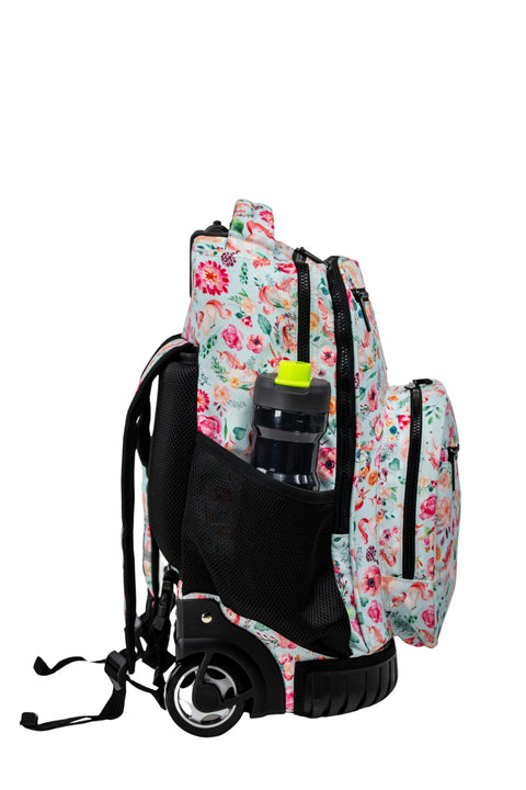 Patterned Trolley Backpack + Matching Lunch Bag