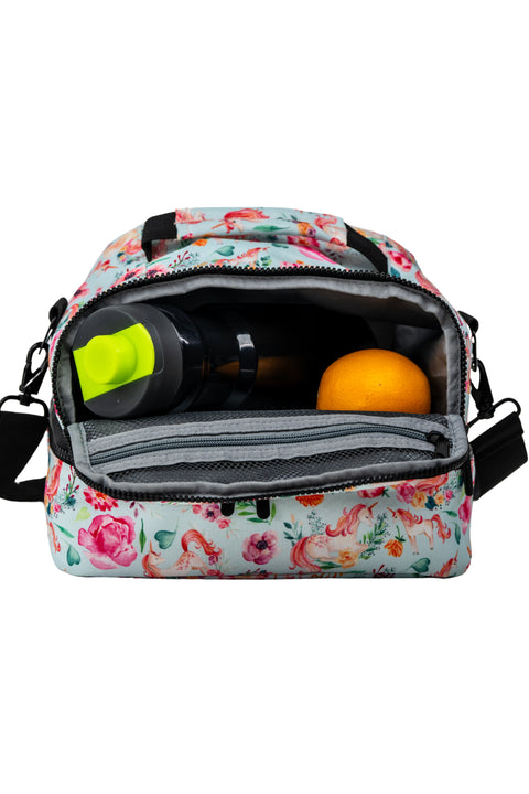 Patterned Trolley Backpack + Matching Lunch Bag