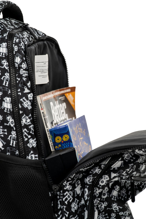 Patterned Trolley Backpack + Matching Lunch Bag