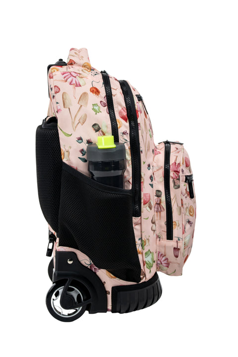 Patterned Trolley Backpack + Matching Lunch Bag