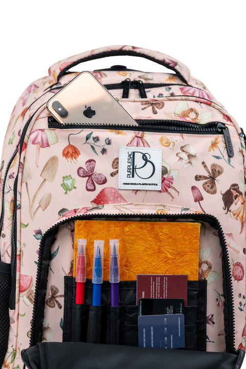 Patterned Trolley Backpack + Matching Lunch Bag