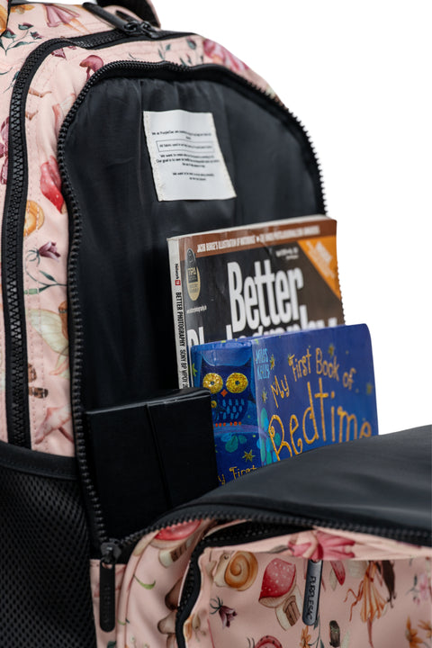 Patterned Trolley Backpack + Matching Lunch Bag